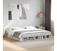 QZZCED Struttura per letto con rete a doghe e stoccaggio, realizzata in legno di ingegneria durevole per camera da letto, supporto ottimale e organizzazione