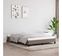 QZZCED Struttura per letto imbottita in tessuto grigio tortora 140 x 200 cm, base con doghe in legno e gambe robuste per stabilità e supporto, letto moderno e confortevole **Analisi