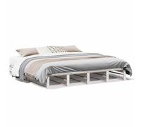 QZZCED Struttura per letto in legno di pino massiccio con doghe in legno compensato per distribuzione del peso e supporto stabile, base per rete rustica e decorativa