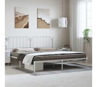 QZZCED Struttura per letto in metallo con testiera, base a doghe e spazio di archiviazione, robusto letto per gli ospiti con design elegante e senza tempo, in acciaio con rivestimento