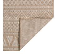QZZCED Tappeto a tessitura piatta, marrone, 160 x 230 cm, per esterni