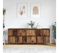 QZZCED Tavole laterali 3 pezzi legno antico credenza classica con ampio spazio di archiviazione e funzione espositore, mobile in legno resistente per organizzare la tua casa 180 x 35 x 70
