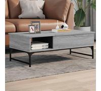 QZZCED Tavolino moderno con stoccaggio nascosto e gambe regolabili, struttura robusta in legno di ingegneria e metallo, superficie liscia per soggiorno, resistente