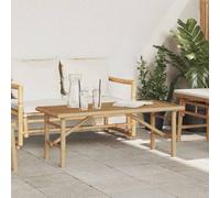 QZZCED Tavolino rettangolare in bambù con telaio solido e finitura opaca, superiore lucidato per decorazione e spazio, mobile ecologico e sostenibile per soggiorno, design