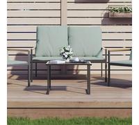 QZZCED Tavolo da giardino in acciaio grigio antracite 55 x 40 x 37 cm, struttura robusta e superficie stabile per esterni, design modulare e mobile da patio resistente per uso quotidiano