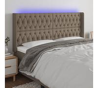 QZZCED Testiera per letto con luci LED RGB regolabili in altezza, pannello posteriore in tessuto traspirante, striscia di illuminazione ritagliabile, supporto USB, per camera da letto moderna e