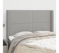 QZZCED Testiera per letto con orecchie classica, design elegante e regolabile in altezza, tessuto traspirante e gambe in legno stabili, per camera da letto, supporto lombare, per leggere o guardare