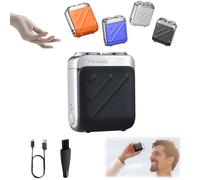 R-12 - Rasoio elettrico per bagagli, mini rasoio portatile e portatile, mini rasoio elettrico, rasoio elettrico portatile, ricaricabile tramite USB, a un pulsante, a lunga durata, per casa e viaggi