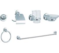 SET BAGNO DA 6 PEZZI SERIE BAGNO PZ.6 CROMO "TONDO'"