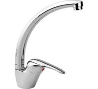 R.A. Rubinetto Cucina Miscelatore Lavabo Monocomando Cartuccia ø 40 mm Canna Alta finitura Cromo - TY-B005 Serie Luna