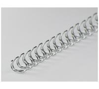 Pieni di binder wire 34 anelli 6,4 mm, 1/4 pollici, 3: 1 divisione argento (100 pezzi) NEW