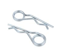 R clip in acciaio inossidabile, 20/10/5/2/1 pz. Perni di fissaggio a doppio anello in acciaio, clip a doppia spirale R, perni di fissaggio for rimorchio, passeggino, barca da carico(5x115mm 2pcs)