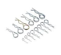 R Clips in acciaio inossidabile, R Cotter in acciaio inossidabile, 20-1 pz. Cotter Pin a doppio anello R-Clips in acciaio a molla di fissaggio 50-160 mm for prato da fattoria e giardino.(2x50mm 20pcs)