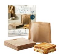 R&Co® 18 Buste per Tostapane Riutilizzabili - Antiaderenti e Senza BPA - Per Tostapane, Forno e Friggitrice ad Aria - Lavabili in Lavastoviglie - Oltre 100 Utilizzi