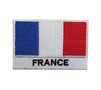 R-CO Toppa ricamata con bandiera nazionale della Francia, termoadesiva o da cucire