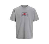 R.D.D. ROYAL DENIM DIVISION Maglietta grigio / rosso / nero Uomo R.D.D. ROYAL DENIM DIVISION XL grigio / rosso / nero