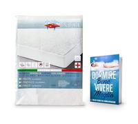 R&D Home - Coprimaterasso Matrimoniale Impermeabile 160x200 + 2 Copricuscino Impermeabile - Tessuto 100% Cotone - Made in Italy - Antiacaro e Anallergico - Lavabile a 90° - Ebook in omaggio