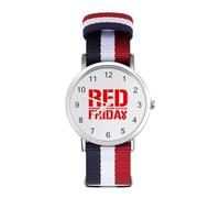R.E.D Remember Everyone Deployed Red Friday orologio sportivo per uomo donna cinturino in nylon orologio da polso analogico al quarzo, Stile:, regular, Cinturino