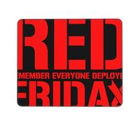R.E.D Remember Everyone Deployed Red Friday Pattern Mousepad Portatile Tappetino per Mouse Antiscivolo Mouse Pad per Accessori Scrivania Casa Gaming 25X30Cm