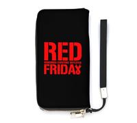 R.E.D Remember Everyone Deployed Red Friday Slim Wallet per le donne borsa lunga carino pochette da polso borsetta porta carte, Stile:, 20x10.5cm
