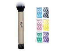 R.E.F.Y Duo - Pennello viso + 30 pezzi/sacchetto, tatuaggi temporanei con colori e disegni casuali