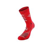 R-EVENGE Calza da Calcio Foot Player The Professional Soccer Socks for Champion, con inserti antiscivolo e protezione per tibia e tendine (L/XL 39/42, Rosso/nero bianco)