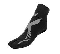 R-EVENGE CALZA TECNICA POOL 1 FINGER ATTIVITÀ IN PISCINA E SU SUPERFICI BAGNATE, ANTISCIVOLO, ANTIBATTERICA, IDEALE PER NUOTO ACQUAGYM, HYDROBIKE, (S 34-37, NERO/SILVER)