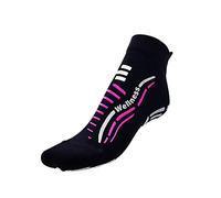 R-Evenge CALZA WELLNESS CALZARE TECNICO PER TUTTE LE ATTIVITÀ IN PALESTRA, PILATES, YOGA, GINNASTICA POSTURALE, TRX, CROSSFIT, CALISTHENICS, ANTISCIVOLO (NERO/FUCSIA, M 38-41)
