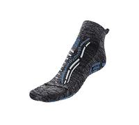 R-Evenge CALZA WELLNESS CALZARE TECNICO PER TUTTE LE ATTIVITÀ IN PALESTRA, PILATES, YOGA, GINNASTICA POSTURALE, TRX, CROSSFIT, CALISTHENICS, ANTISCIVOLO (GRIGIO MELANGE/AZZURRO GLITTER, M 38-41)