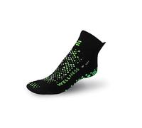 R-EVENGE Calzare Tecnico Wellness antiscivolo con filato in argento antibatterico, ideale per Yoga, Pilates, Palestra e uso quotidiano. (NERO/VERDE, M 38/41)