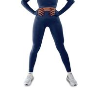 R-EVENGE Leggings Q-Skin Donna, Leggings Tecnico con Arricciatura Glutei per Un Effetto Push up e Una Silhouette Perfetta. (IT, Numero, 36, 38, Regular, Regular, Blu Navy)