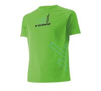 R-EVENGE T-Shirt a Maniche Corte Uomo Fitness Running Cardio Verde Fluo (L)