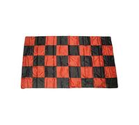 R&F srls Bandiera Scacchi ROSSONERI Rosso Neri Tessuto Misura Standard 90 X 150 cm