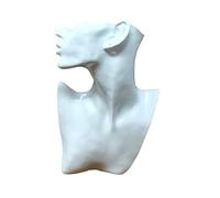 R&F srls Espositore COLLO VISO BIANCO LISCIO porta collana parure bigiotteria