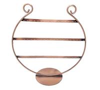 R&F srls Espositore per Orecchini e Gioielli in Rame Bronzo, Rustic Elegant, Portatile, 58 Compartimenti, 11 x 27 x 29 cm