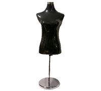 R&F srls Manichino Busto con Asta Nero Donna ESPOSITORE vetrina Negozio