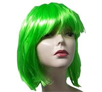 R&F srls Parrucca Corta Liscia Verde Travestimento Carnevale Festa