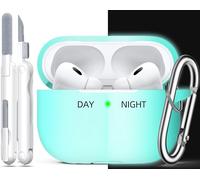 R-fun Custodia per AirPods Pro 2a/1a generazione con set di pulizia, protezione completa in silicone per custodia di ricarica Apple AirPods Pro 2023/2022/2019,Bagliore di notte