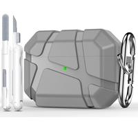 R-Fun per Custodia AirPods Pro 2, Custodia Protettiva In Silicone Antiurto, Compatibile con AirPods Pro 2a Generazione, con Design Scocca Rigida & Protezione Anti-Graffio,LED Frontale Visibile,Grigio