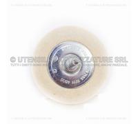 R&G DISCO RUOTA in FELTRO con GAMBO LUCIDATURA A SPECCHIO ACCIAIO METALLI INOX