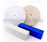 R&G KIT #1A LUCIDATURA A SPECCHIO INOX 2 PASTE PRE E LUCIDATURA DISCO SISAL COTO