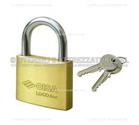 R&G LUCCHETTO in OTTONE CISA con ARCO NORMALE ACCIAIO NICHELATO