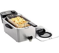 R.G.V. Friggitrice Elettrica Capacità 4 Litri Potenza 2500 Watt Professionale da Banco con Cestello Estraibile e Rubinetto - FRY4