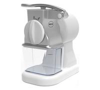 Grattugia Elettrica Robusta Junior con Rullo in Acciaio Inox Potenza 150 W Contenitore Estraibile con Coperchio Salvafreschezza Colore Bianco