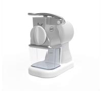 Grattugia Elettrica Robusta Junior con Rullo in Acciaio Inox Potenza 150 W Contenitore Estraibile con Coperchio Salvafreschezza Colore Bianco