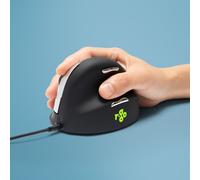 R-Go HE Break Mouse, mouse verticale ergonomico, con software anti-TMS, medio (lunghezza della mano 165-185 mm), 5 pulsanti, USB cablato, compatibile con Windows/Mac/Linux - Nouvo
