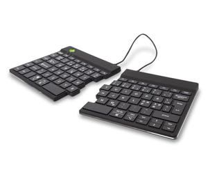 R-Go Tastiera Split Split, Bluetooth 5.0, con software Anti-RSI, design ergonomico con tastierino diviso, controller multimediale, layout nodico QWERTY, compatibile con Windows/Linux/Mac, bianco
