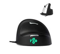 R Go Tools HE Ergonomico Break mouse, Software Anti-RSI, Grande (superiore a 185mm), Destra, Cablato, 500-3500dpi, Nero, RGOBRHEMLR