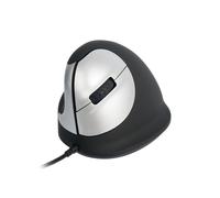 R-GO TOOLS Mouse Laser R-Go Tools - USB - 4 Pulsante(i) - Nero, Argento - 1 Pacco - Cavo - 3400 dpi