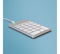 R-Go Tools Numpad Break Keyboard R-Go , tastierino numerico ergonomico con software di pausa, cablato, bianco - Nouvo